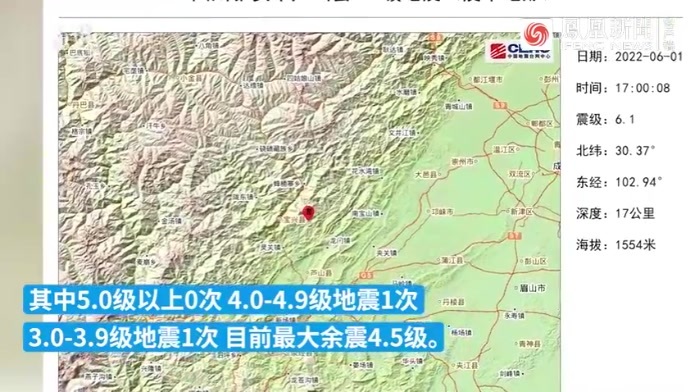 四川地震最新消息今日概况